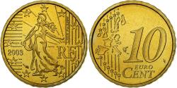 World Coins - France, 10 Euro Cent, 2003, BE, , Brass, KM:1285