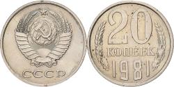 World Coins - Russia, 20 Kopeks, 1981, Saint Petersburg, Copper-Nickel-Zinc, , KM:132