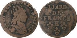 World Coins - France, Louis XIV, Liard, 1658, Meung-sur-Loire, Copper, , Gadoury:80