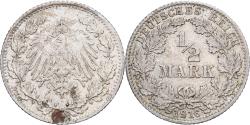 World Coins - German Empire, 1/2 Mark, 1916, Munich, Silver, , KM:17