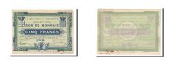 World Coins - Banknote, Pirot:59-611, 5 Francs, 1914, France, EF(40-45), Croix et Wasquehal