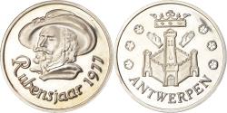 World Coins - Belgium, Medal, Peinture, Rubens, Anvers, Arts & Culture, 1977, , Silver
