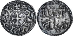 World Coins - Coin, France, Poitou, Charles II le Chauve, Denier, Melle, Immobilized type