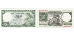 World Coins - Banknote, Spain, 5 Pesetas, 1954, 1954-07-22, UNC(65-70)