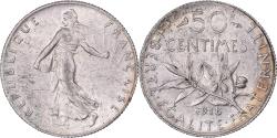 World Coins - France, 50 Centimes, Semeuse, 1918, Paris, Silver, , Gadoury:420