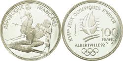 World Coins - Coin, France, Slalom skiers, 100 Francs, 1990, BE, , Silver, KM:984