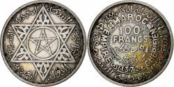 World Coins - Morocco, Mohammed V, 100 Francs, 1953, Paris, , Silver, KM:52