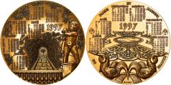 World Coins - France, Medal, Calendrier, Parcs et Jardins de France, Arts & Culture, 1997