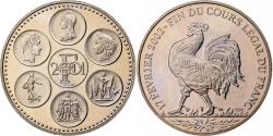 World Coins - France, Medal, Coq, Fin du Cours Légal du Franc, Copper-nickel,