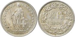 World Coins - Coin, Switzerland, 1/2 Franc, 1958, Bern, , Silver, KM:23