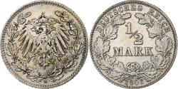 World Coins - Coin, GERMANY - EMPIRE, 1/2 Mark, 1906, Munich, , Silver, KM:17