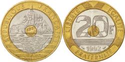 World Coins - Coin, France, Mont Saint Michel, 20 Francs, 1992, , Tri-Metallic