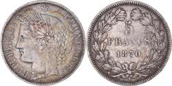 World Coins - Coin, France, Cérès, 5 Francs, 1870, Paris, , Silver, KM:818.1