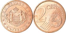 World Coins - Monaco, 2 Euro Cent, 2001, , Copper Plated Steel, KM:168