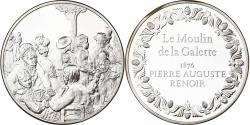 World Coins - France, Medal, Le Moulin de la Galette, Pierre-Auguste Renoir, 1980, Silver