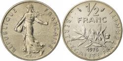 World Coins - France, 1/2 Franc, Semeuse, 1978, Monnaie de Paris, série FDC, Nickel