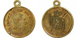 World Coins - Belgium, Medal, Léopold II, roi des Belges, Brass,