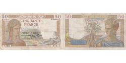 World Coins - France, 50 Francs, Cérès, 1939, P.9484, VF(20-25), Fayette:18.20, KM:85b