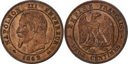World Coins - France, Napoleon III, 2 Centimes, 1862, Bordeaux, Bronze,