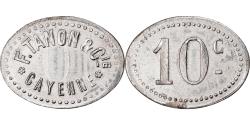World Coins - token, FRENCH GUIANA, Cayenne, F. Tanon et Cie, 10 Centimes, c. 1928,