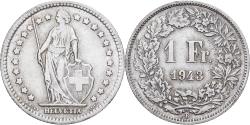World Coins - Switzerland, Franc, 1943, Bern, Silver, , KM:24