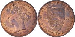 World Coins - Coin, Jersey, Victoria, 1/12 Shilling, 1877, Heaton, , Bronze, KM:8