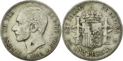 World Coins - Coin, Spain, Alfonso XII, Peseta, 1885, Madrid, , Silver, KM:686