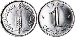 World Coins - Coin, France, Épi, Centime, 1991, Paris, Frappe médaille, , Stainless