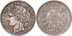 World Coins - France, 50 Centimes, Cérès, 1850, Paris, Silver, , Gadoury:411