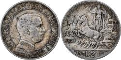 World Coins - Coin, Italy, Vittorio Emanuele III, 2 Lire, 1908, Rome, , Silver, KM:46