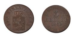 World Coins - Coin, German States, HESSE-CASSEL, Friedrich Wilhelm, 3 Heller, 1850,