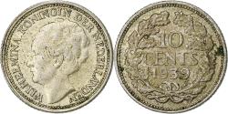 World Coins - Netherlands, Wilhelmina I, 10 Cents, 1939, Silver, , KM:163