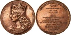 World Coins - France, Medal, Les rois de France, Childebert II, 1840, Copper, Caqué