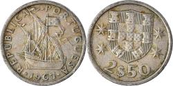 World Coins - Coin, Portugal, 2-1/2 Escudos, 1967