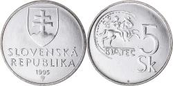 World Coins - Coin, Slovakia, 5 Koruna, 1995, , Nickel plated steel, KM:14