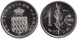 World Coins - Coin, Monaco, Centime, 1976, , Stainless Steel, Gadoury:144