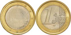 World Coins - San Marino, 1 Euro, 2002, Pessac, observe struck thru, , Cupro-nickel
