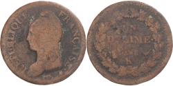 World Coins - Coin, France, Dupré, Decime, AN 8, Bordeaux, , Bronze, Gadoury:187a