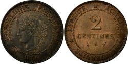 World Coins - Coin, France, Cérès, 2 Centimes, 1886, Paris, , Bronze, KM:827.1