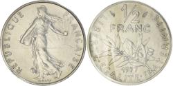 World Coins - Coin, France, Semeuse, 1/2 Franc, 1977, Paris, FDC, , Nickel, KM:931.1