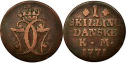 World Coins - Coin, Denmark, Christian VII, Skilling, 1771, , Copper, KM:616.3