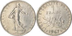 World Coins - Coin, France, Semeuse, Franc, 1967, Paris, , Nickel, KM:925.1