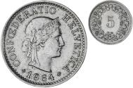 World Coins - Coin, Switzerland, 5 Rappen, 1964, Bern, , Copper-nickel, KM:26