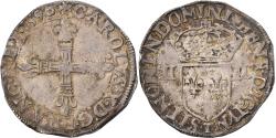 World Coins - France, Charles X, 1/4 Ecu, 1590, Nantes, Silver, , Gadoury:521
