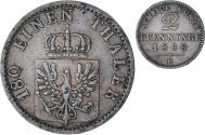 World Coins - Coin, German States, PRUSSIA, Wilhelm I, 2 Pfennig, 1868, , Copper