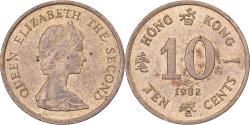 World Coins - Hong Kong, Elizabeth II, 10 Cents, 1982, Nickel-brass, , KM:49