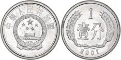 World Coins - Coin, China, Fen, 2007