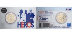 World Coins - France, 2 Euro, Recherche médicale, HÉROS, Coin Card, BU, 2020, MDP