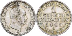 World Coins - Prussia, Wilhelm I, 1 Silber Groschen, 1869, Frankfurt am Main, Silver