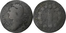 World Coins - France, Louis XVI, 12 Deniers, 1792 / AN 4, Strasbourg, Bronze,